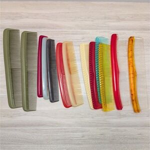Vintage MCM Hair Combs Lot Of 13 - Variety - Nylon, Stanley, Perfecta, Fosta